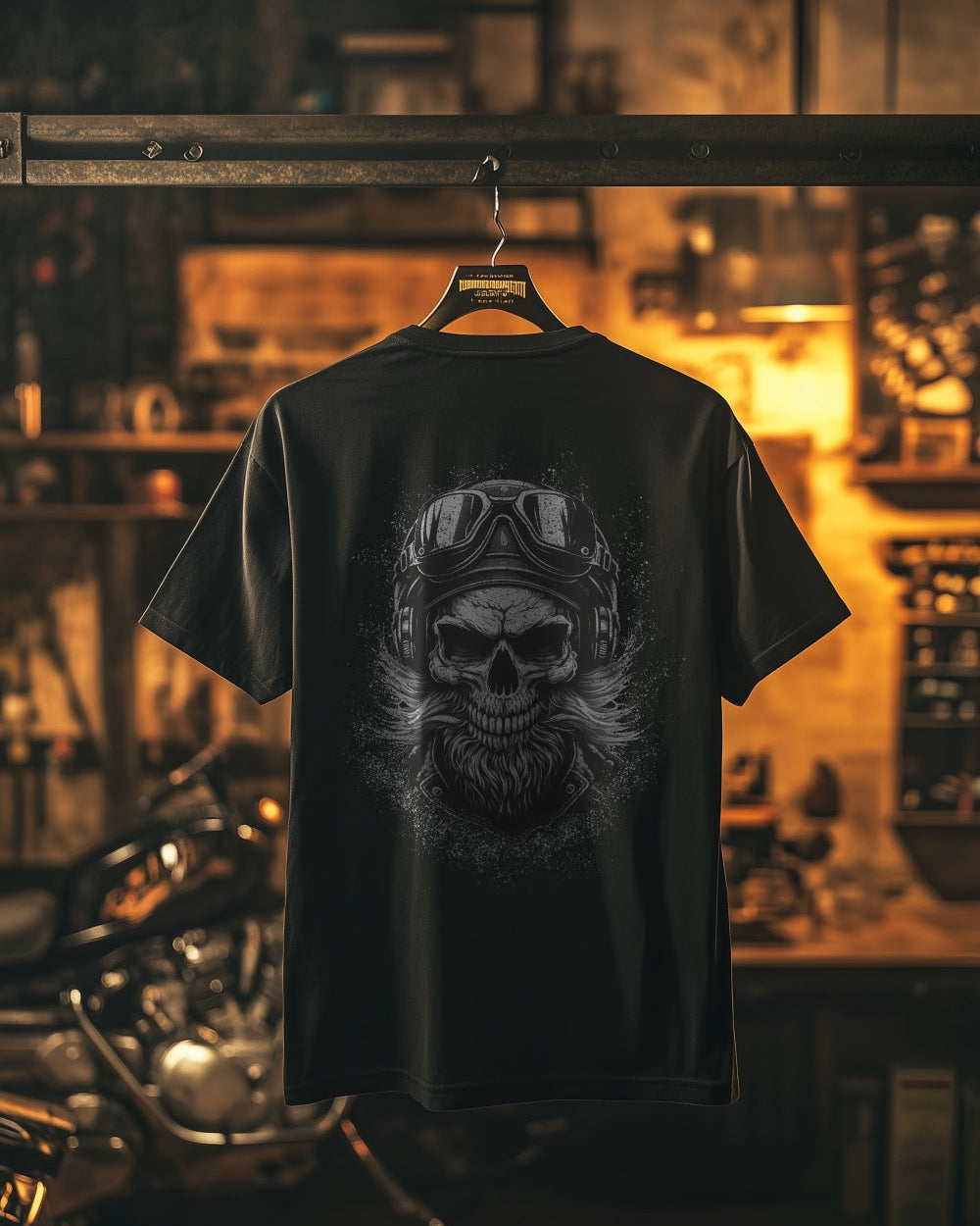 Biker T-Shirt skull biker II Rücken