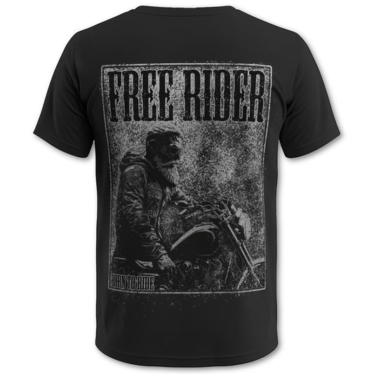 Biker T-Shirt free rider Rücken