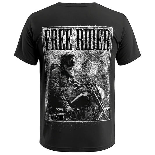 Biker T-Shirt free rider Rücken