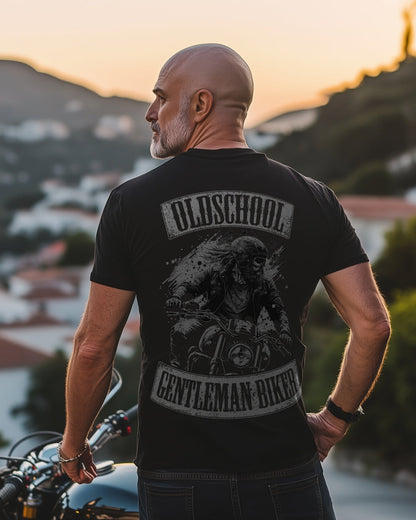 Biker T-Shirt old school rider Rücken