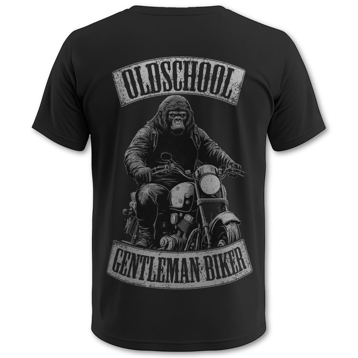 Biker T-Shirt old school gorilla Rücken