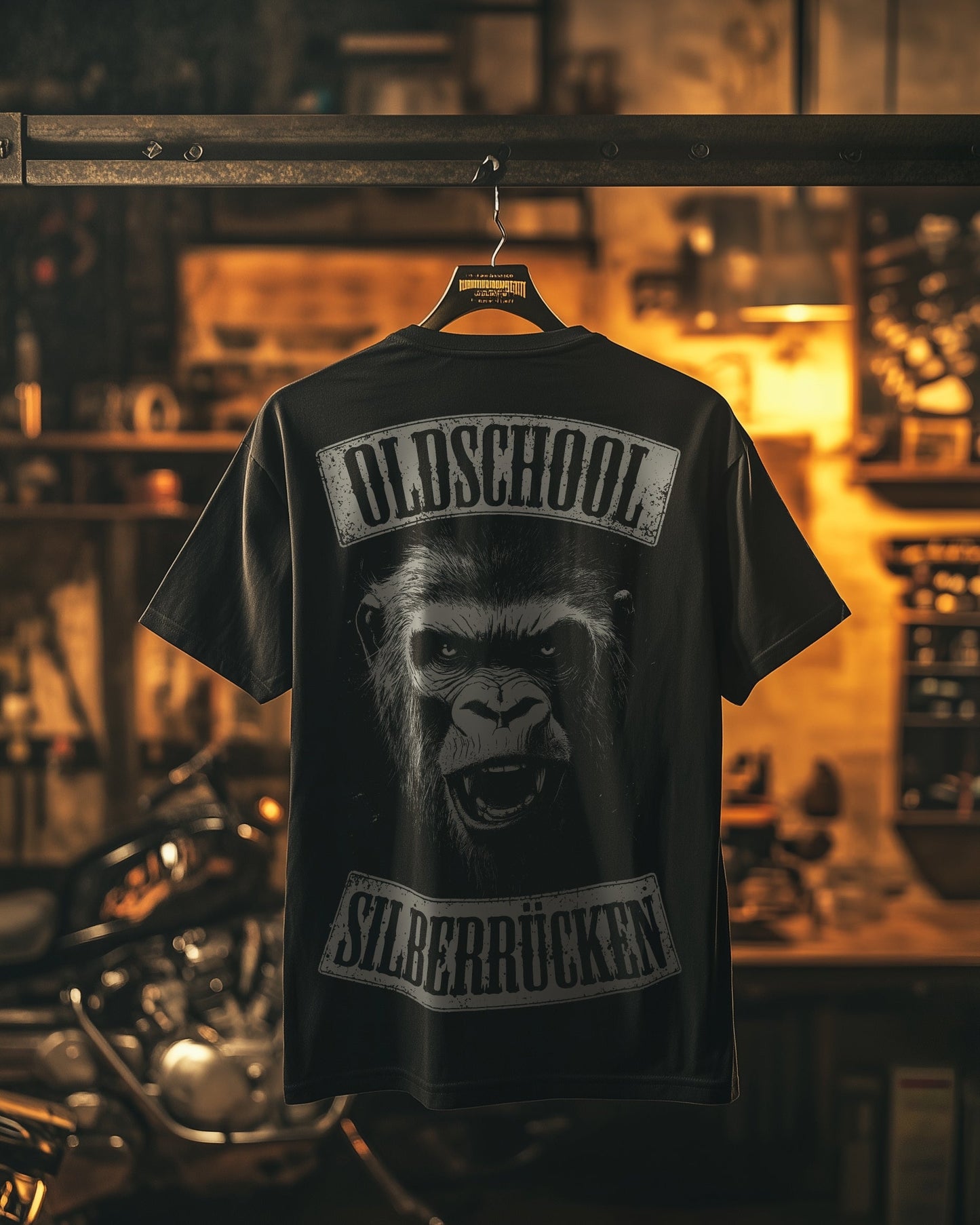 Biker T-Shirt old school Silberrücken Rücken II