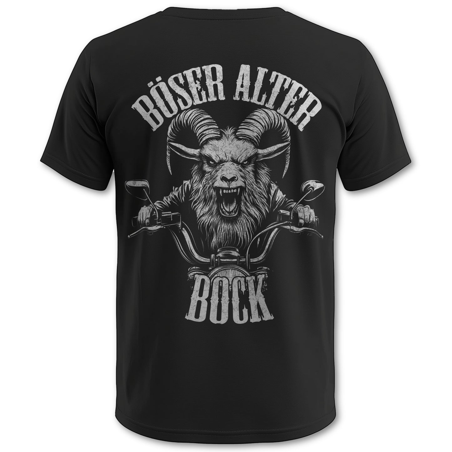 Biker T-Shirt Böser Alter Bock Rücken