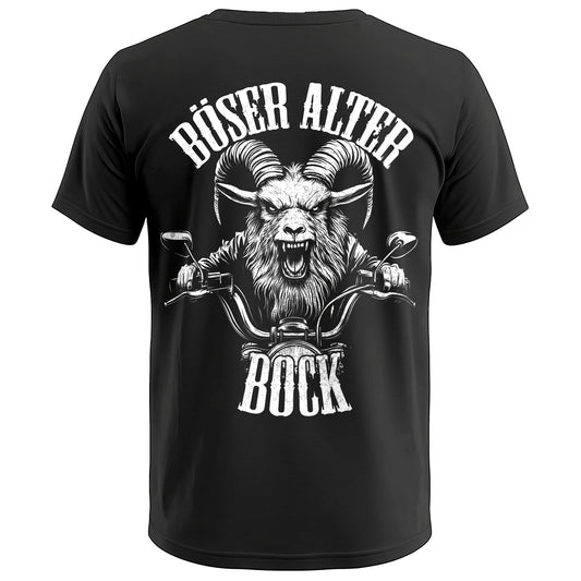 Biker T-Shirt Böser Alter Bock Rücken