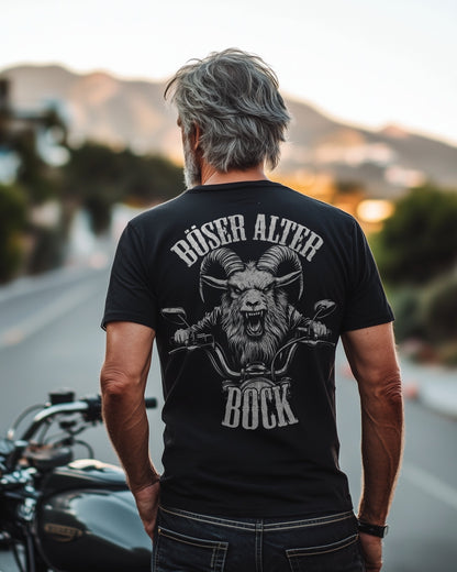 Biker T-Shirt Böser Alter Bock Rücken