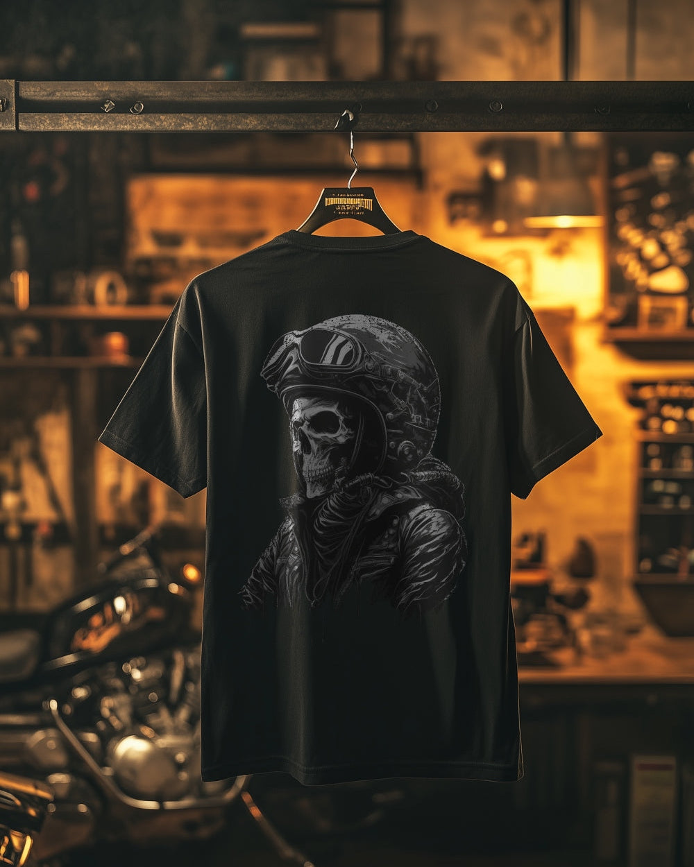 Biker T-Shirt skull biker I Rücken