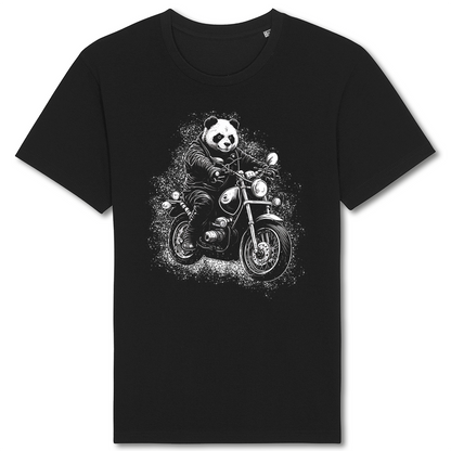 Biker T-Shirt panda on motorcycle