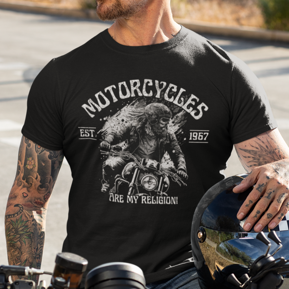 Biker T-Shirt motorcycles are my religion