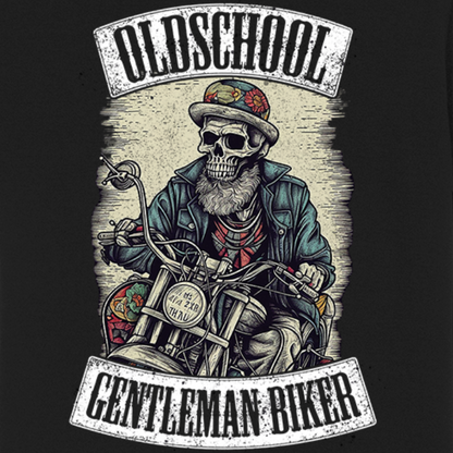 Biker T-Shirt old school skull II