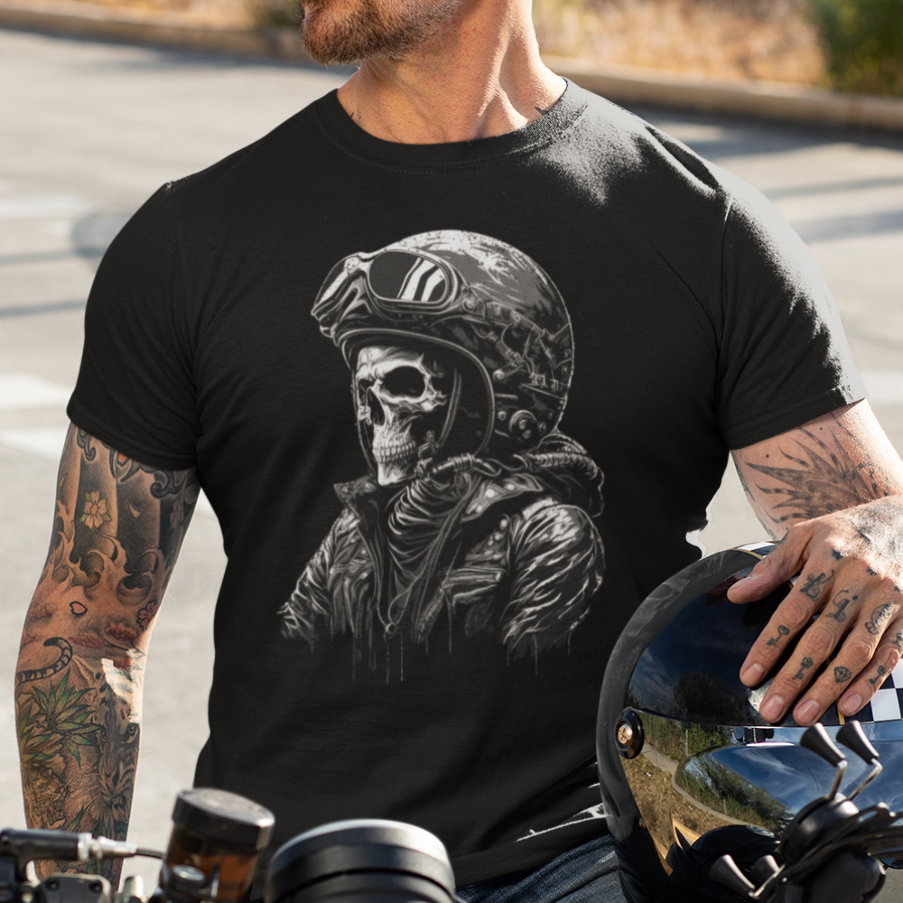 Biker T-Shirt skull biker I