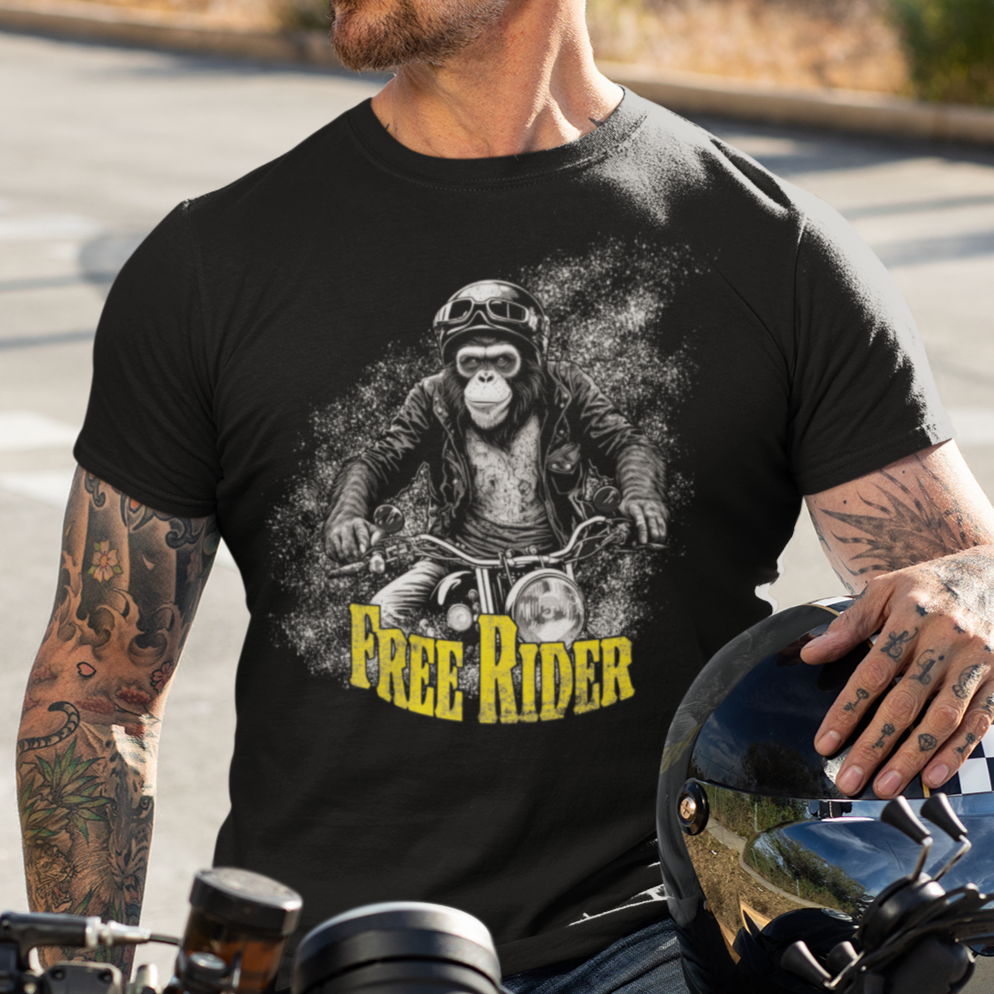 Biker T-Shirt monkey free rider